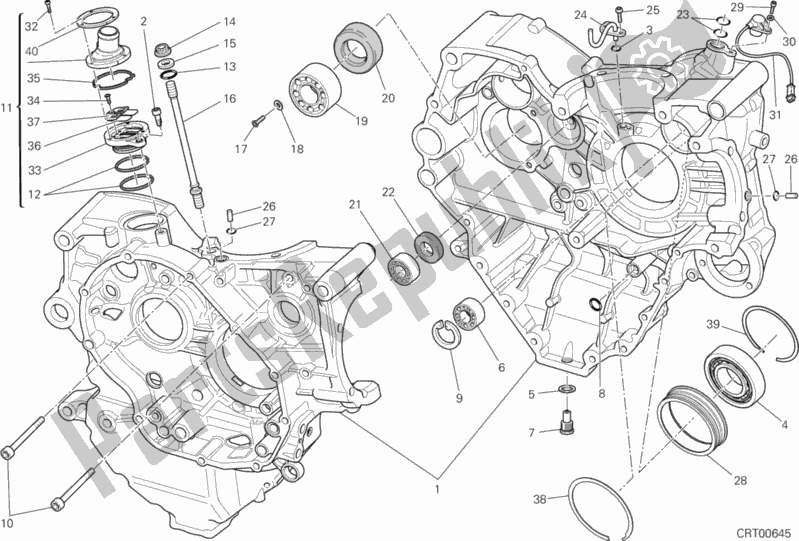 Alle onderdelen voor de Halve Carters Paar van de Ducati Diavel FL Thailand-Brasil 1200 2015